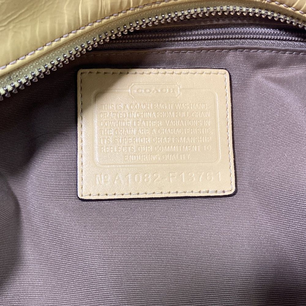 Coach Ashley Yellow Patent Leather Satchel Bag - Picture 9 of 9